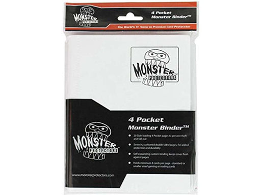 Supplies BCW - Monster - 4 Pocket Binder - Matte White - Cardboard Memories Inc.