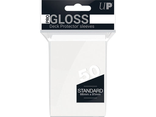 Supplies Ultra Pro - Deck Protectors - Standard Size - 50 Count White Sleeves - Cardboard Memories Inc.