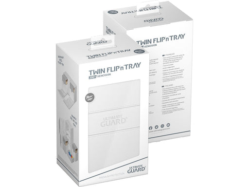 Supplies Ultimate Guard - Twin Flip N Tray Deck Case - Monocolor White Xenoskin - 200 - Cardboard Memories Inc.