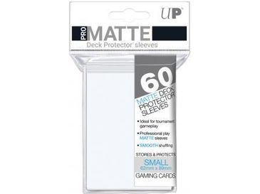 Supplies Ultra Pro - Deck Protectors - Small Yu-Gi-Oh! Size - 60 Count Pro-Matte - White - Cardboard Memories Inc.