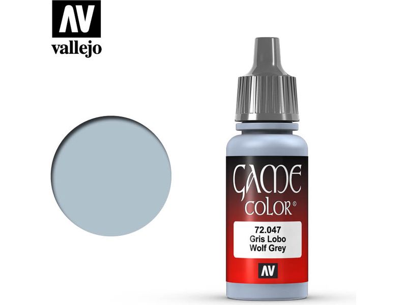 Paints and Paint Accessories Acrylicos Vallejo - Wolf Grey - 72 047 - Cardboard Memories Inc.