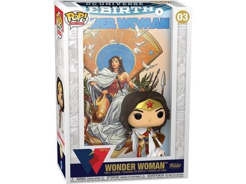 Action Figures and Toys POP! - DC Comics - Comic Covers - Wonder Woman Rebirth on Throne - Cardboard Memories Inc.