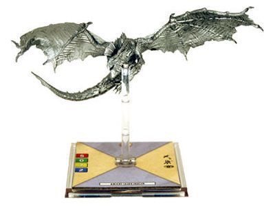 Collectible Miniature Games Wizkids - Dungeons and Dragons Attack Wing - Silver Dragon Premium Game Piece - Cardboard Memories Inc.