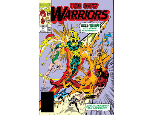 Comic Books Marvel Comics - New Warriors (1990 1st Series) 005 (Cond. FN/VF) - 13293 - Cardboard Memories Inc.