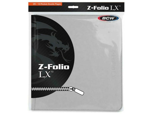 Supplies BCW - Z-Folio 12 Pocket LX Album - White - Cardboard Memories Inc.